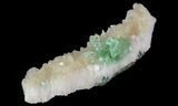 Green Apophyllite on Peach Stilbite - India #65734-1